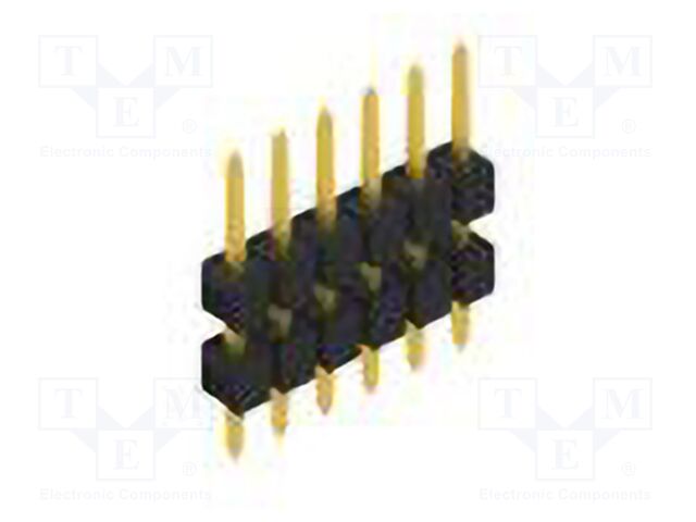 Connector: pin strips; pin header; male; PIN: 6; 2.54mm; THT; 1x6