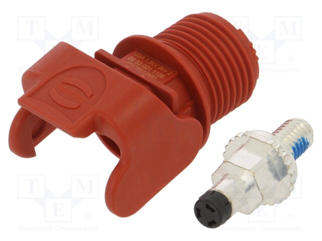 Socket; DC supply; Han® S,Han® S 120; male; PIN: 1; swivel; screw