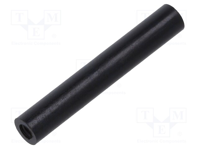 Spacer sleeve; cylindrical; polyamide; M2; L: 25mm; Øout: 4mm