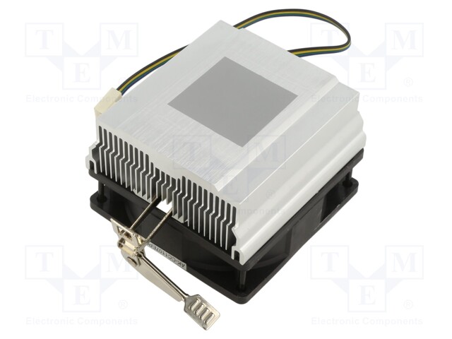 Heatsink: extruded; 12VDC; aluminium; 60m3/h; H: 55.5mm; W: 80mm