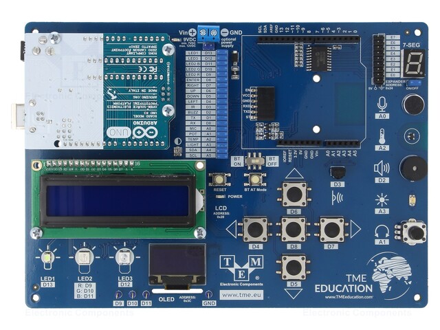 Dev.kit: education Arduino; GPIO,I2C,IrDA,SPI,UART,USB