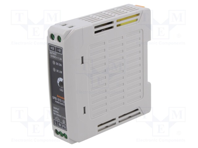 Power supply: switched-mode; for DIN rail; 15.6W; 12VDC; 1.3A