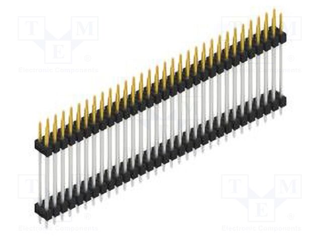 Connector: pin strips; pin header; male; PIN: 62; 2.54mm; THT; 2x31