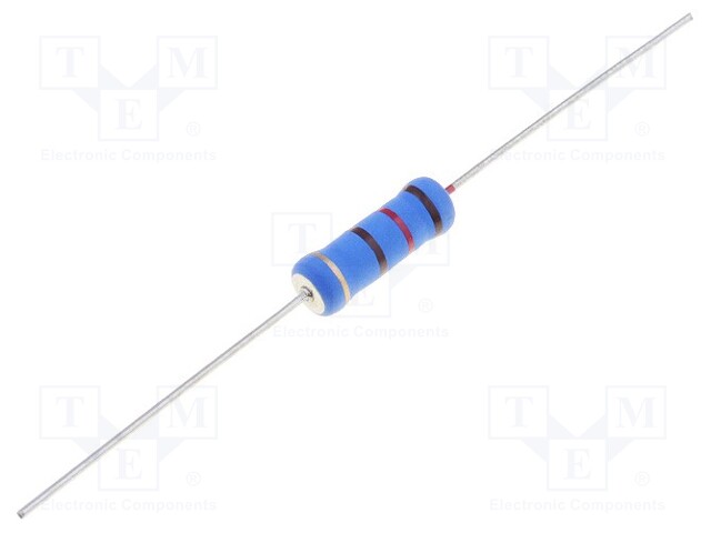 Resistor: power metal; THT; 22Ω; 3W; ±5%; Ø5.5x16mm; 350ppm/°C