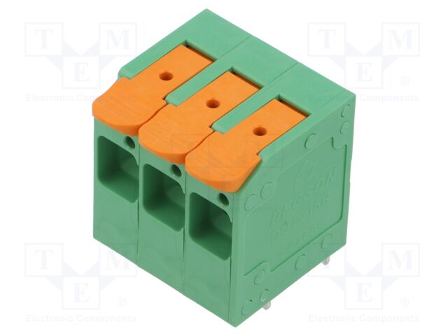 Connector: PCB terminal block; terminal; 76A; 600V; angled 90°