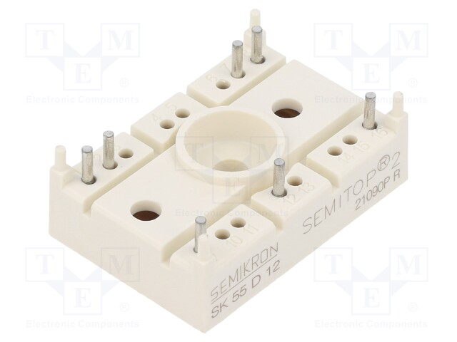 Bridge rectifier: three-phase; Urmax: 1.2kV; If: 55A; Ifsm: 200A