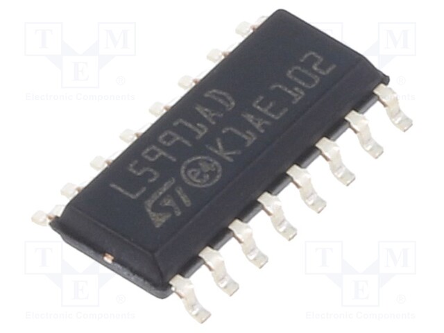 PWM Controller, Current Mode, 7.6V to 15V Supply, 1MHz, 5V/1.5A out, SOIC-16