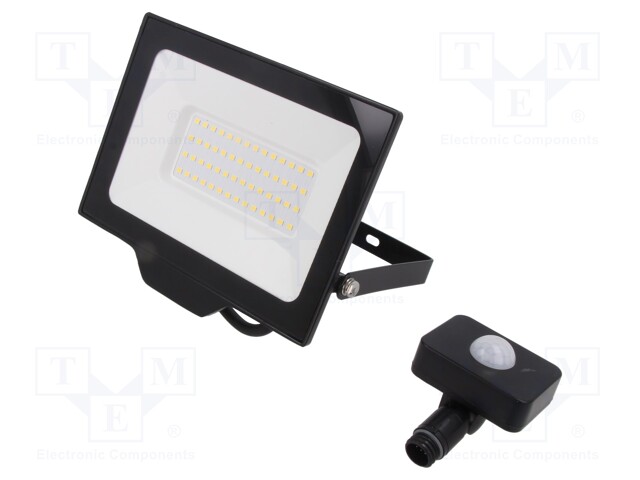 Lamp: LED flood light; 230VAC; 50W; 4000K; CRImin: 80; 5000lm