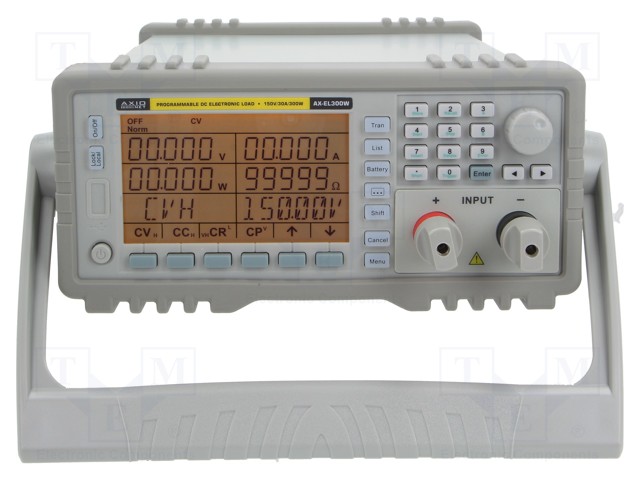 Device: electronic load; 0÷150V; 0.001÷30A; 300W; 215x89x412mm