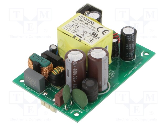 Power supply: switched-mode; open; 60W; 120÷370VDC; 80÷264VAC