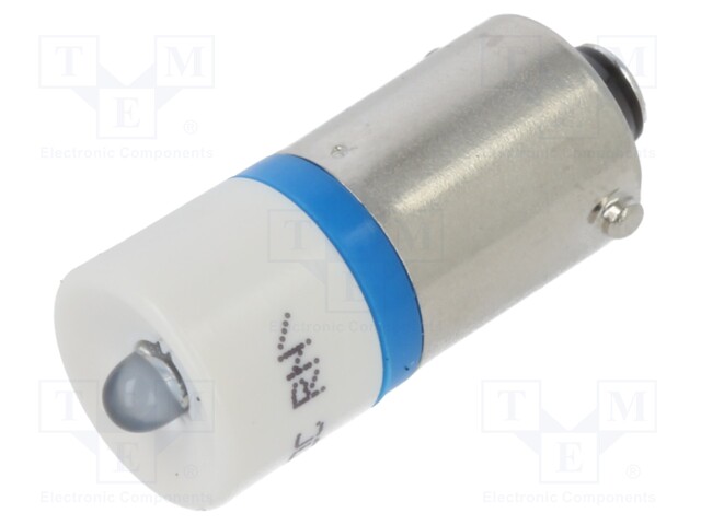Indicator: LED; BA9S,T10; blue; plastic; 24÷30VDC; -20÷60°C