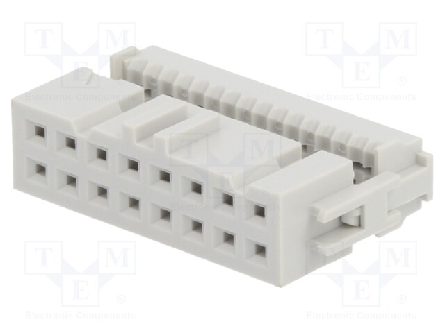 Plug; IDC; female; PIN: 16; without strain relief; IDC; 1.27mm