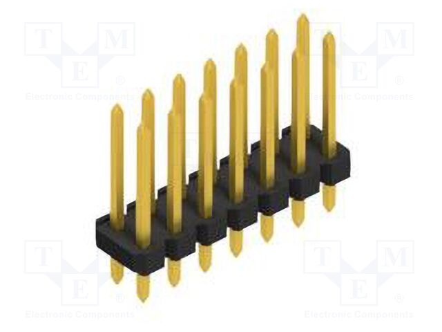 Connector: pin strips; pin header; male; PIN: 14; 2.54mm; THT; 2x7