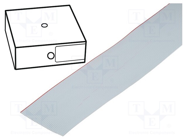 Wire: ribbon; 1.27mm; stranded; Cu; 30x28AWG; unshielded; PVC; grey