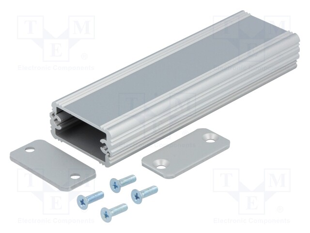 Enclosure: with panel; AKG; X: 33mm; Y: 100mm; Z: 16mm; aluminium