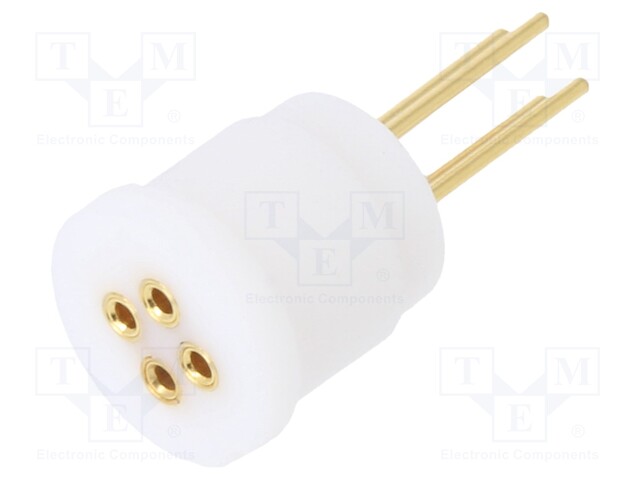 Socket: transistor socket; PIN: 4; THT; gold-plated; teflon; TO18