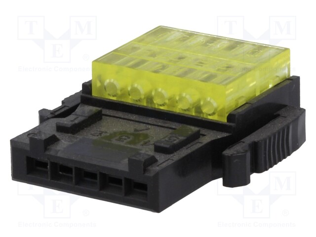 Connector: wire-wire/PCB; Power Clamp; plug; female; PIN: 5; 0.5mm2