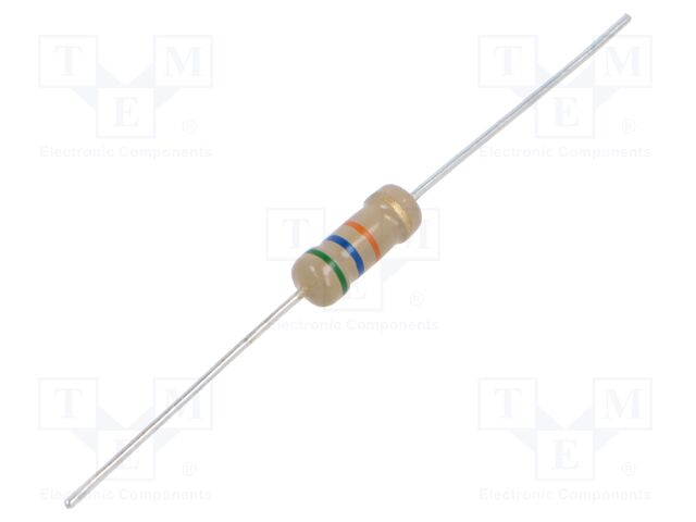 Resistor: carbon film; THT; 56kΩ; 1W; ±5%; Ø5x12mm; axial
