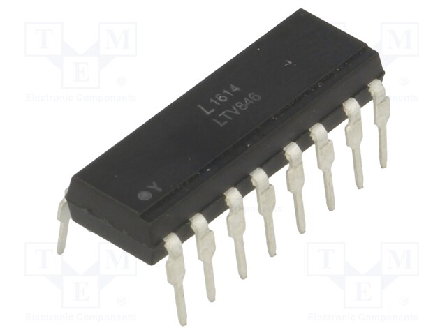 Optocoupler; THT; Channels: 4; Out: transistor; Uinsul: 5kV; Uce: 80V