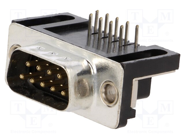 D-Sub; PIN: 9; socket; male; stamped and formed contacts; THT; 250V