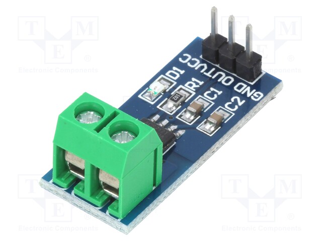 Sensor: current; 31x13mm; 5VDC; Output signal: 100mV/1A,analog