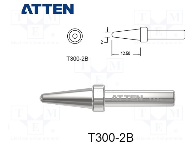 Tip; conical; 2mm; for  soldering iron; SP-H090,ST-9003D