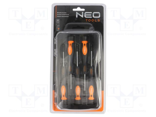 Kit: screwdrivers; Phillips,slot; Features: ergonomic handle