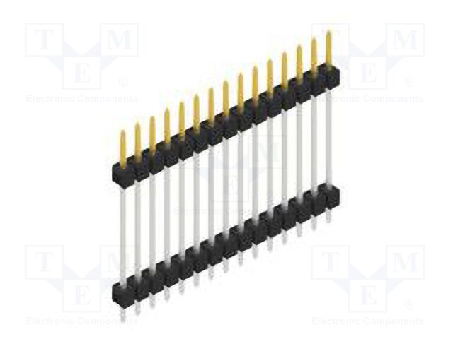 Connector: pin strips; pin header; male; PIN: 15; 2.54mm; THT; 1x15