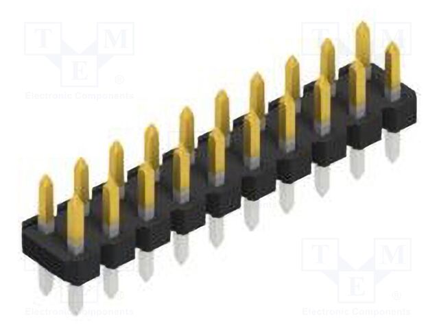 Connector: pin strips; pin header; male; PIN: 20; 2.54mm; THT; 2x10