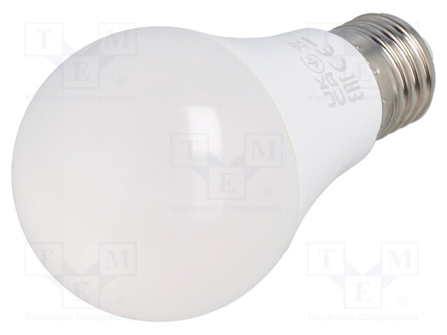 LED lamp; neutral white; E27; 230VAC; 10W; 200°; 4000K; 3pcs.