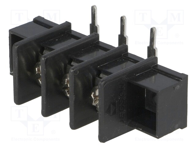 PCB terminal block; angled 90°; 9.5mm; ways: 3; 4mm2; 22AWG÷12AWG