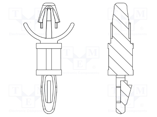 PCB distance; polyamide 66; L: 15.9mm; latch/latch; UL94V-0