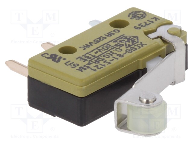 Microswitch SNAP ACTION; with lever (with roller); SPDT; Pos: 2