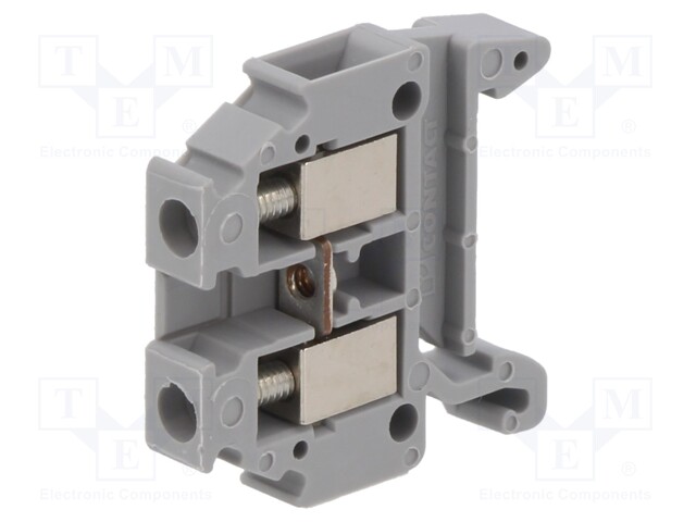 DIN Rail Mount Terminal Block, Micro Terminal, 2 Ways, 26 AWG, 16 AWG, 1.5 mm², Screw, 15 A