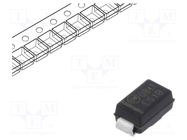 Diode: rectifying; SMD; 100V; 1A; 15ns; Package: reel,tape; SMA