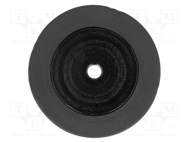 Wheel; black; Shaft: two sides flattened; Pcs: 1; push-in; Ø: 28mm
