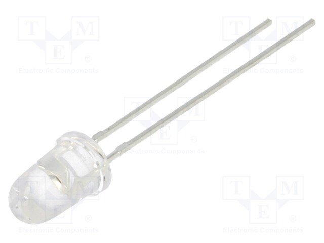 IR transmitter; 5mm; 850nm; transparent; 100mW; 30°; THT