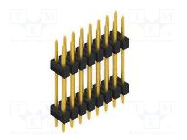 Connector: pin strips; pin header; male; PIN: 16; 2.54mm; THT; 2x8