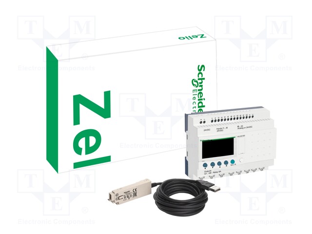 Starter Kit, Zelio Logic, SR3 B261BD Smart Relay, Cable, Zelio Soft Software, 24 Vdc