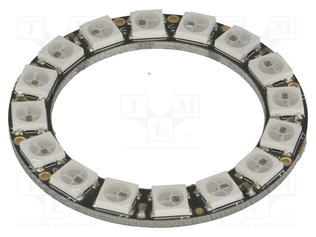 Module: LED; Colour: RGB; 5VDC; No.of diodes: 16; 0.8A; Shape: ring