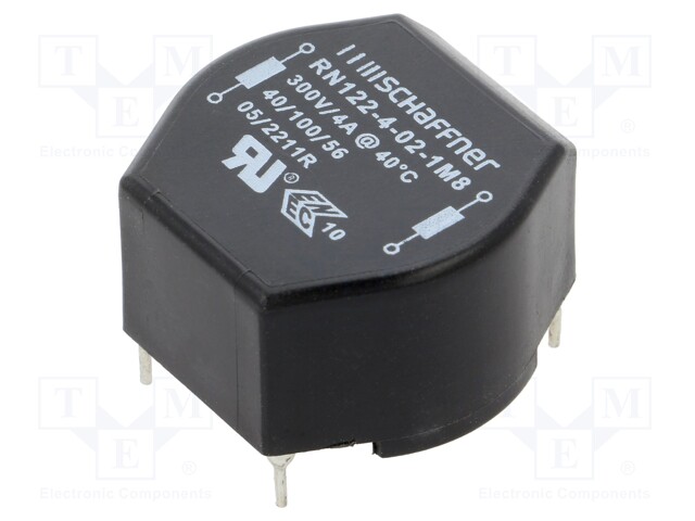 Inductor: wire with current compensation; THT; 1.8mH; 4A; 42mΩ