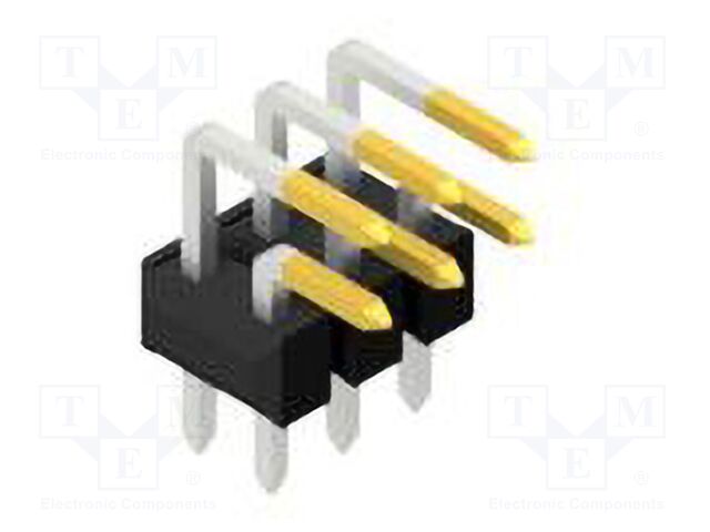 Connector: pin strips; pin header; male; PIN: 6; 2.54mm; THT; 2x3