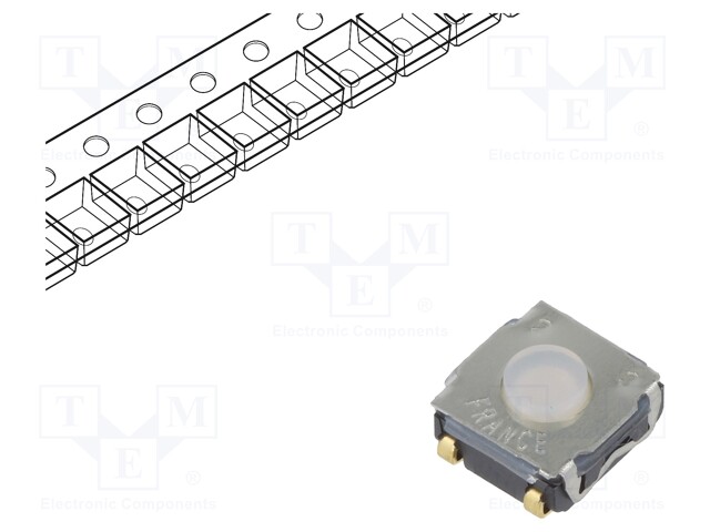Microswitch TACT; SPST-NO; Pos: 2; 0.05A/32VDC; SMT; none; 3.5mm
