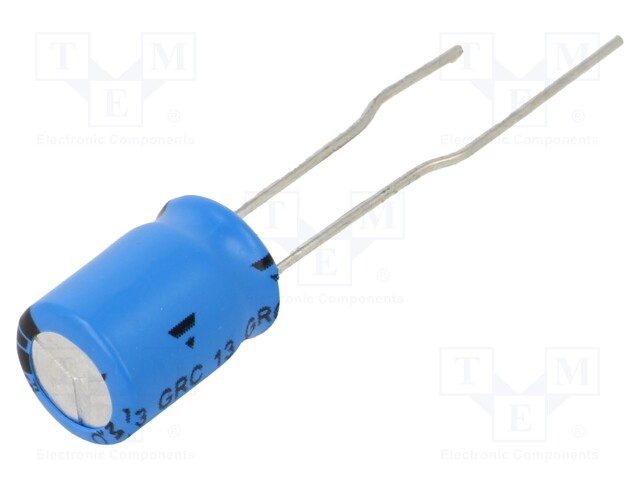 Capacitor: electrolytic; THT; 100uF; 50VDC; Pitch: 3.5mm; ±20%