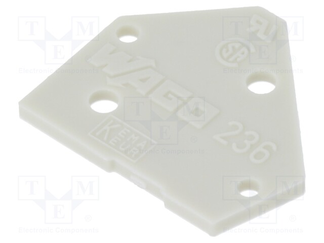 End piece; light grey; Series: 236
