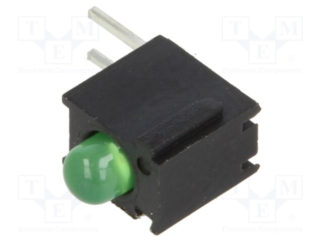 LED; green; 3mm; No.of diodes: 1; 2mA; Lens: diffused; 45°; 1.9÷2.2V