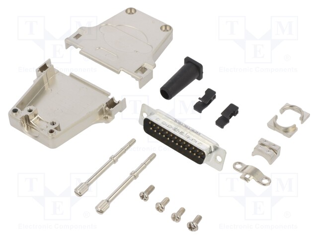 D-Sub; PIN: 25; male; shielded,with strain relief; straight