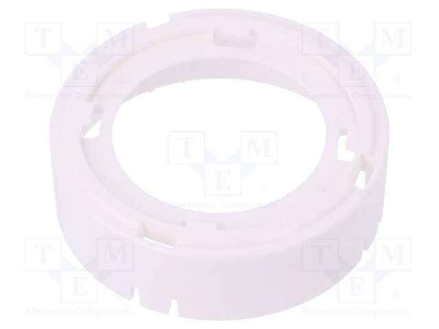 LED lens; round; Mat: PMMA plexiglass; transparent; Colour: white