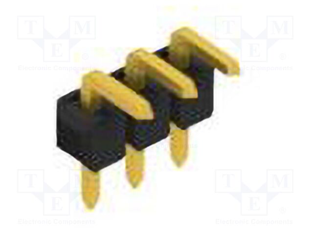 Connector: pin strips; pin header; male; PIN: 3; 2.54mm; THT; 1x3