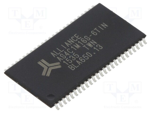 DRAM memory; SDRAM; 1Mx16bit; 3.3V; 166MHz; 5.4ns; TSOP50; -40÷85°C